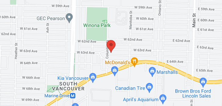 map of 290 W 63RD AVENUE